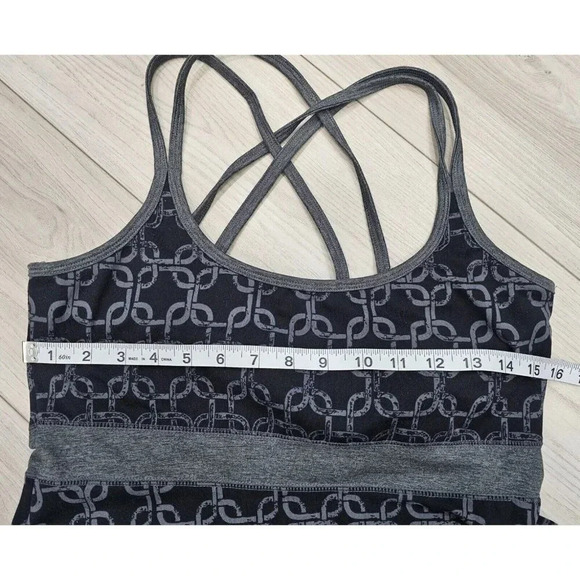 SOYBU Strappy Sun Dress Built in Bra Black Gray Size‎ Medium Geometric Print - Picture 6 of 7